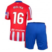 Dres Atletico Madrid Nahuel Molina #16 Domaci za djecu 2024-25 Kratak Rukav (+ kratke hlače)